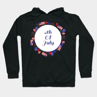 4th of july round banner Hoodie